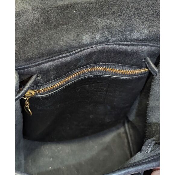 Vtg Legacy COACH 9960 Black Turnlock Tanned Daypack Leather Mini Backpack Bag - Picture 10 of 11
